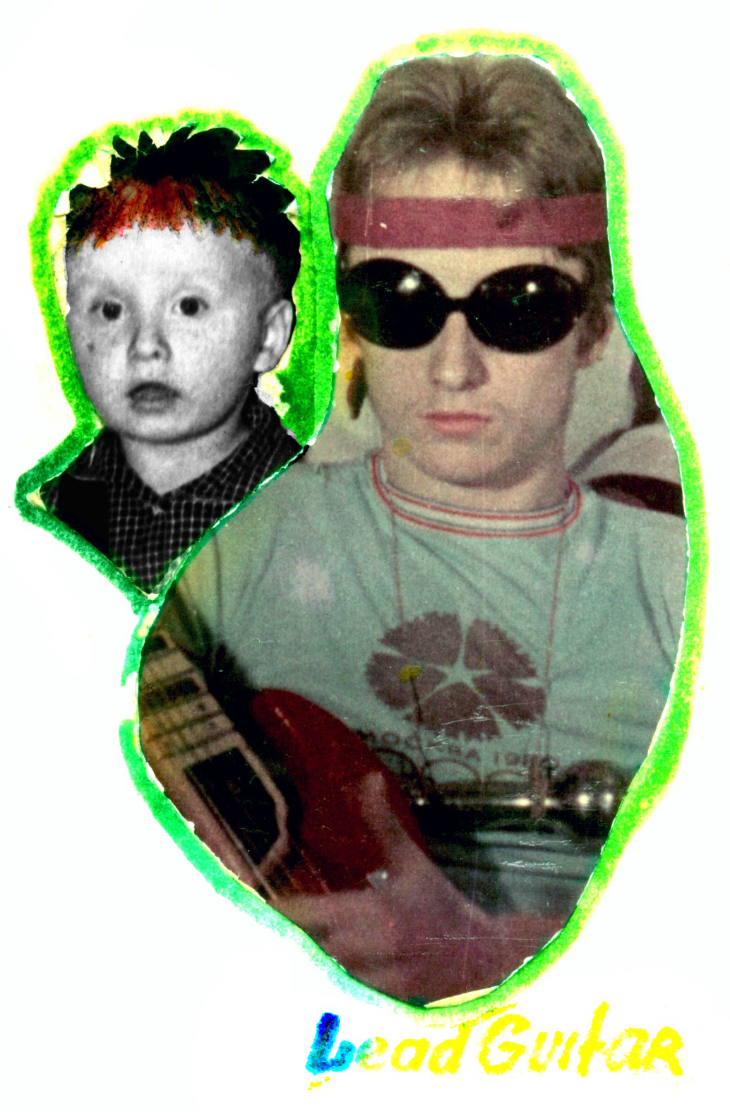 Сергей Богаев — «Lead Guitar». Коллаж с рамкой. «Мёртвые Уши»
