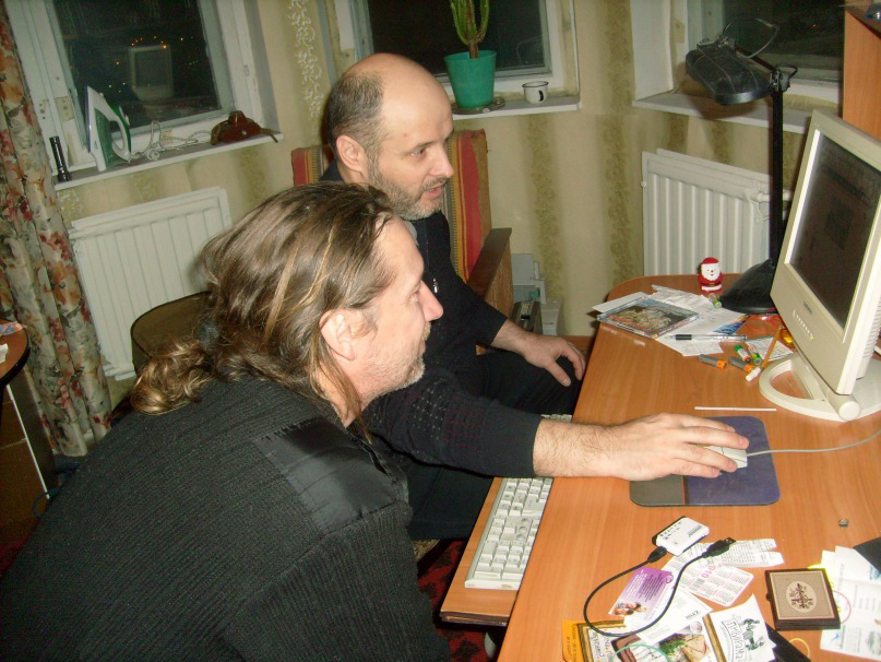Жена Сергея Богаева, Наташа, в студии. 2008