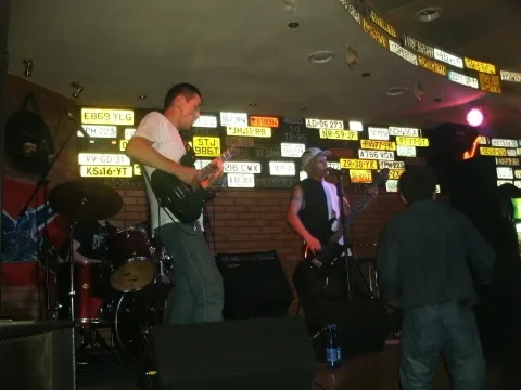 Preparing the stage before a performance.